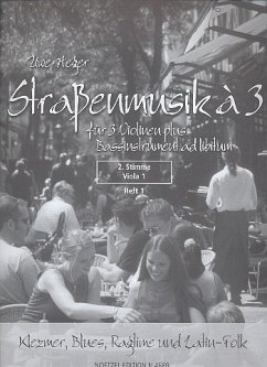 Cover Strassenmusik a 3 Band 1 Klezmer, Blues, Ragtime und Latin-Folk für 3 Violinen und Bc, Viola 1 (2.Stimme)