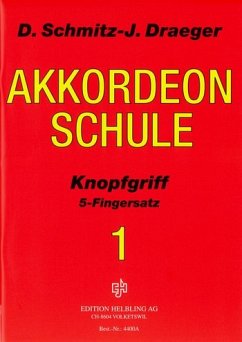 Cover Akkordeonschule Band 1 Knopfgriff 5-Fingersatz für chromatisches Akkordeon