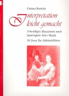 Cover Interpretation leicht gemacht für 2 Altblockflöten Spielpartitur