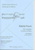 10 Lieder für Gesang (hoch/mittel) und Gitarre Partitur (frz/dt/en)