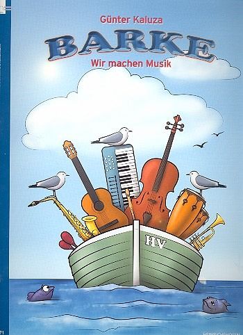 Barke für 2 Melodieinstrumente, Gitarre, Bassinstrument, Klavier und Percussion Partitur und Stimmen in C