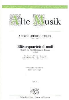 Cover Quartett d-Moll op.11,2 für Flöte, Klarinette, Horn und Fagott Stimmen