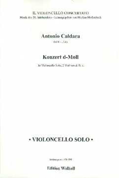 Cover Konzert d-Moll für Violoncello solo, 2 Violinen und Bc Stimmen