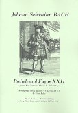 Prelude and Fugue no.22 BWV867 for 2 violins, viola and 2 cellos score and parts