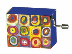 Cover Spieluhr Zauberflöte (Mozart) Motiv Farbstudie Quadrate mit Holz-Resonanzboden