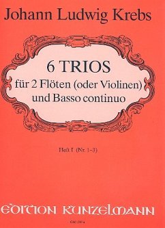 6 Trios Band 1 (Nr.1-3) für 2 Flöten (Violinen) und Bc