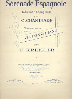 Sérenade Espagnole pour violon et piano