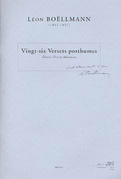 Cover 26 versets posthumes pour orgue