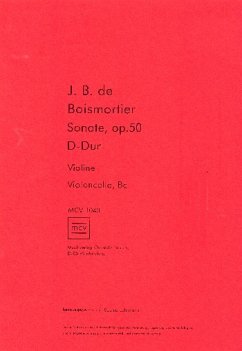 Sonate D-Dur op.50 für Violine, Violoncello und Bc. Partitur und Stimmen