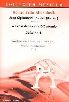 Cover La cicala della cetra d'Eunomio Suite Nr.2 für 2 Oboen, Fagott, Streicher und Bc Partitur und Stimmen (Bc ausgesetzt)