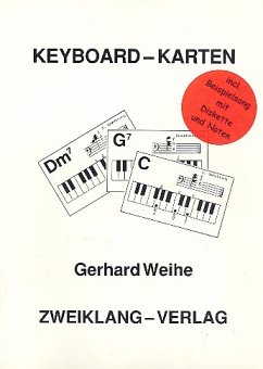 Keyboard-Karten mit Beispiel-Song Diskette und Noten Keyboard-Karten mit Beispiel-Song Diskette und Noten