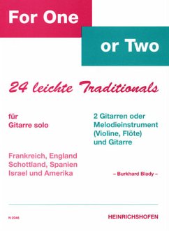 Cover For one or two für Gitarre solo 24 leichte Traditionals 2 Gitarren