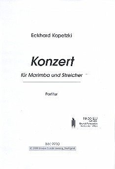 Cover Konzert für Marimba und Streicher Studienpartitur