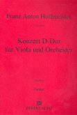 Konzert D-Dur für Viola und Orchester Partitur