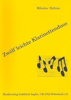 Cover 12 leichte Klarinettenduos Spielpartitur