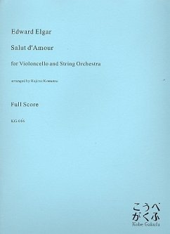 Cover Salut d'amour for cello and string orchestra score