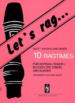 Cover Let's rag 10 Ragtimes Blockflöte (S/T, Ob) und Klavier