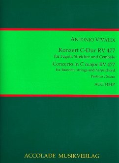 Cover Konzert C-Dur RV477 für Fagott, Streichorchester und Cembalo Partitur
