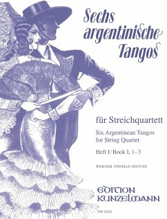 Cover 6 argentinische Tangos Band 1 (Nr.1-3) für Streichquartett