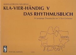 Cover Kla-vier-händig Band 5 Das Rhythmus buch mit 24 poppigen Duostücken im 5-Ton-Raum