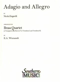 Cover Adagio and Allegro for brass quartet score and parts