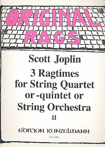 3 Ragtimes Band 2 für 4-5 Streicher (Streichorchester) Partitur und Stimmen