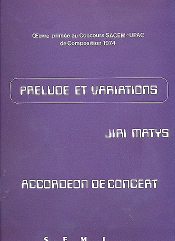 Prelude et Variations pour accordeon Prelude et Variations pour accordeon