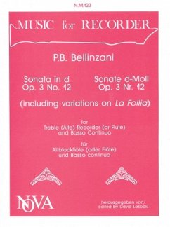 Sonate d-Moll op.3,12 für Altblockflöte und Bc