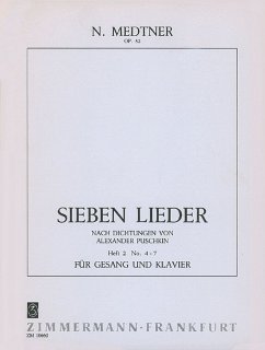Cover 7 Lieder für Gesang und Klavier op.52/2 no. 4-7