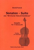 Sonaten-Suite D-Dur aus 'Stricturae Viola di Gambicae' für 4 Violoncelli Partitur und Stimmen