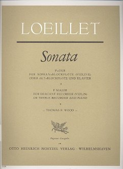 Cover Sonate F-Dur für Sopranblockflöte und Klavier