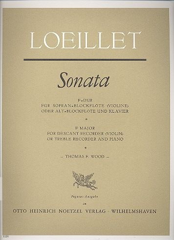 Sonate F-Dur für Sopranblockflöte und Klavier Sonate F-Dur für Sopranblockflöte und Klavier