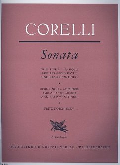 Cover Sonate a-Moll op.5,8 für Altblockflöte und Klavier