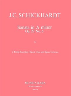 Cover Sonate a-Moll op.22,6 for 2 treble recorders, oboe and bc