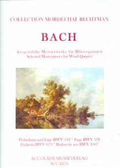 Cover Ausgewählte Meisterwerke für Flöte, Oboe, Klarinette, Horn und Fagott Partitur und Stimmen