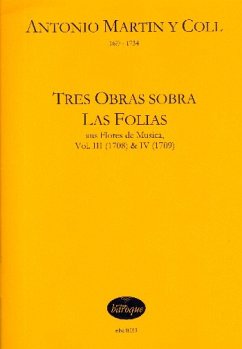 Cover 3 Obras sobre Las Folias aus Flores de musica Band 3 und 4 für Tasteninstrument