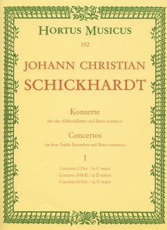 Cover Konzerte Band 1 für 4 Altblockflöten und bc
