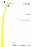 Dein für Gesang und Klavier Partitur