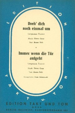 Cover Dreh dich noch einmal um und Immer wenn die Tür aufgeht: für Salonorchester