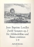 12 Sonaten op.2 Band 3 (Nr.7-9) für Altblockflöte und Klavier Partitur und 2 Stimmen 12 Sonaten op.2 Band 3 (Nr.7-9) für Altblockflöte und Klavier Partitur und 2 Stimmen