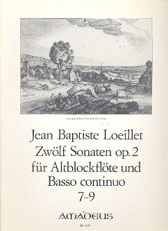 Cover 12 Sonaten op.2 Band 3 (Nr.7-9) für Altblockflöte und Klavier Partitur und 2 Stimmen
