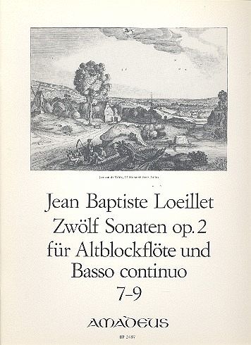 12 Sonaten op.2 Band 3 (Nr.7-9) für Altblockflöte und Klavier Partitur und 2 Stimmen