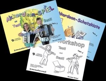 Akkordeonspiel mit Tasti und Basti Band 2 Set (Schule/Workshop/Schatzkiste)