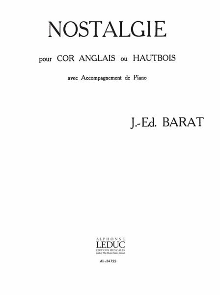 Nostalgie pour cor Anglais ou hautbois et piano Nostalgie pour cor Anglais ou hautbois et piano