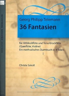 Cover 36 Fantasien Band 1 (Nr.1-8) für Altblockflöte und Tenorblockflöte (Flöte, Violine) Spielpartitur