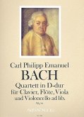 Quartett D-Dur Wq94 für Klavier, Viola, Flöte und Violoncello (ad lib) Partitur und Stimmen Quartett D-Dur Wq94 für Klavier, Viola, Flöte und Violoncello (ad lib) Partitur und Stimmen