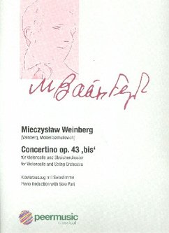Cover Concertino op.43 bis (1948) für Violoncello und Streichorchester Violoncello und Klavier