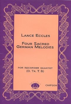 Cover 4 sacred German Melodies for 4 recorders (SATB) score and parts