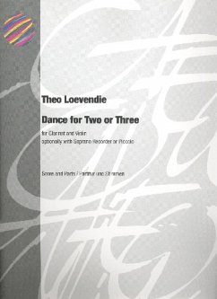 Cover Dance for two or three for clarinet and violin (opt. with soprano recorder or piccolo) score and parts