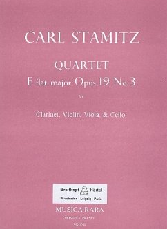 Cover Quartett E-Dur op.19,3 für Klarinette und Streichtrio Stimmen